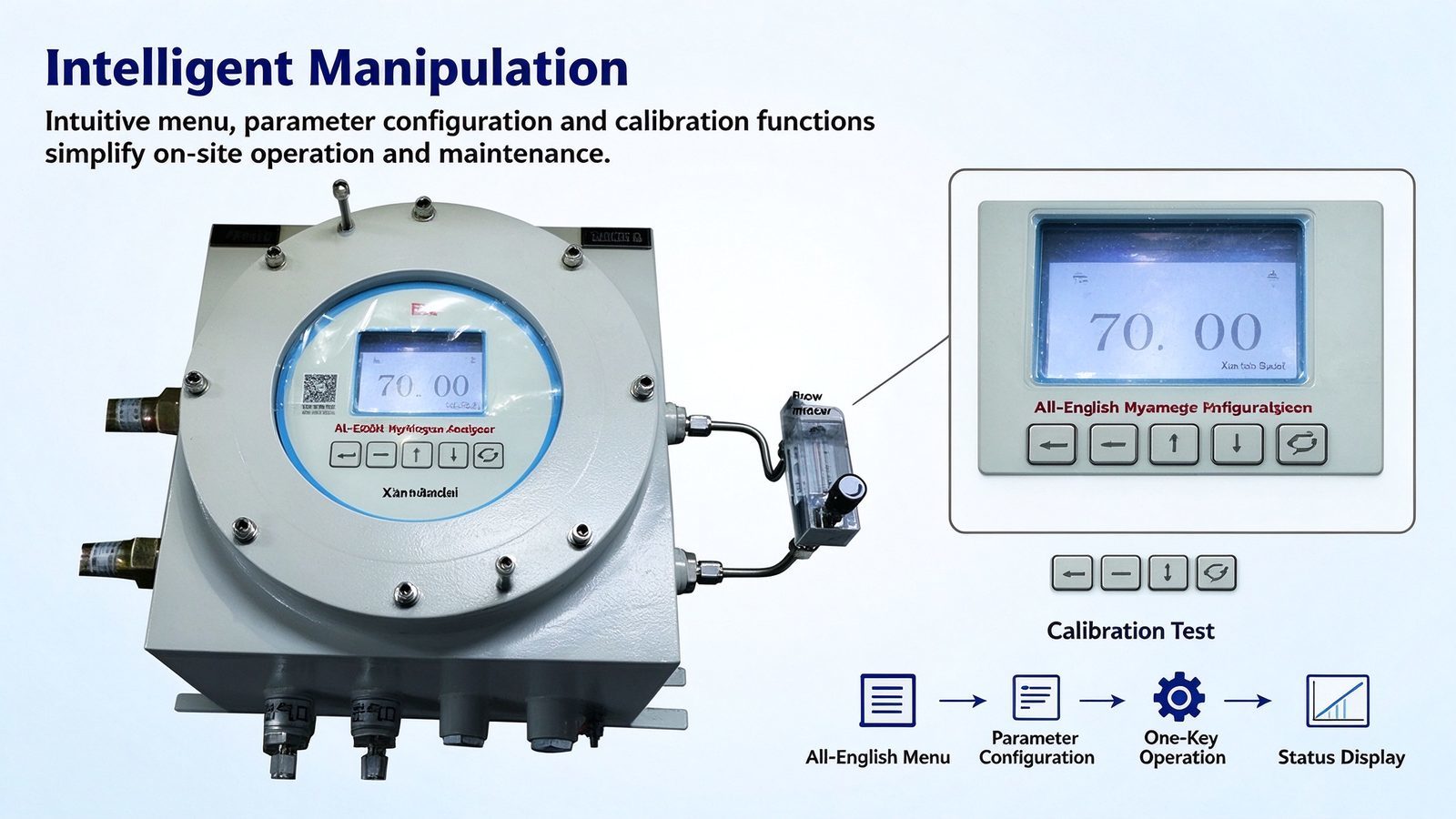 Explosion Proof Microfluidic Thermal Conductivity Hydrogen H2 Gas Purity Analyzer