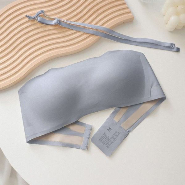 Women Anti-Slip Strapless Bra Invisible Comfortable Ladies Push up Strapless Bra for Women and Wedding Dress