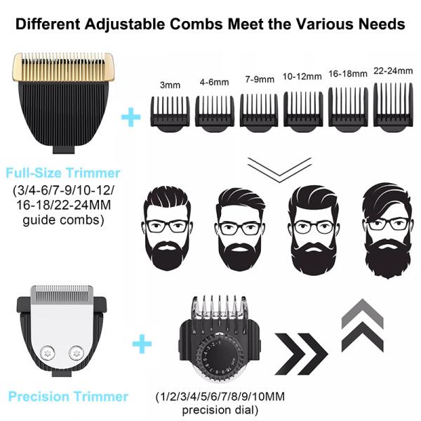 LCD показывает электрический триммер волос 8W, волосы Clippers людей 600MAH профессиональные