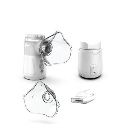 Whisper Quiet White Nebulizer Inhalation Device For Adjusting Adult And Kids