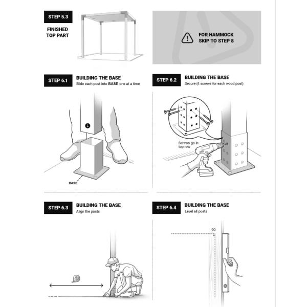 Металлический пергольный болт с подъемным брекетом
