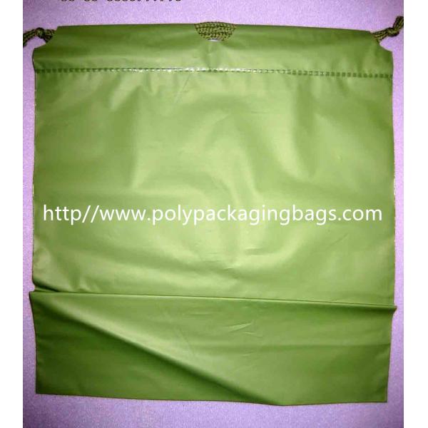 Hot Selling Colourful Plastic Drawstring Carrier Bags For Apparel / Garments / Clothing