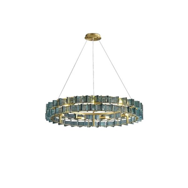 Dimmable LED Fexible Brown Black Leather Belt Chandelier (WH-NC-132)