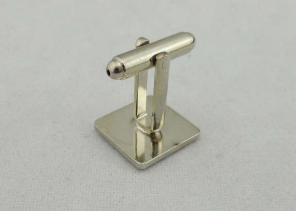 Brass Stamped With Soft Enamel Cufflink , Gold Nickel Plating For School