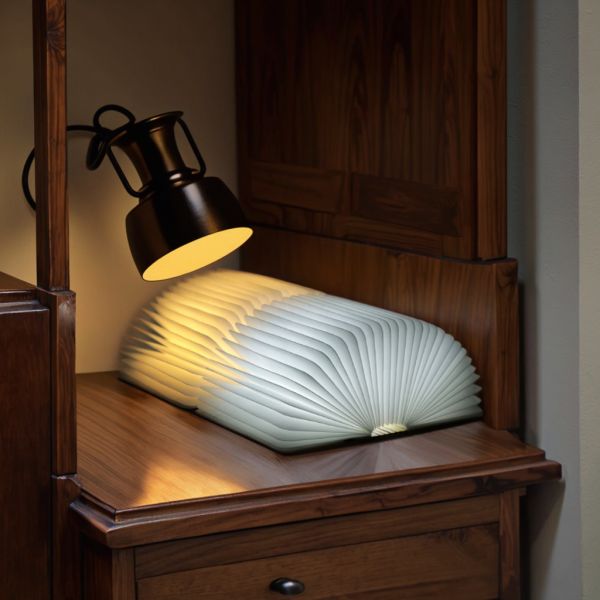 Bedside Foldable Paper Book Lamp Night Light Fixtures Home Desk Decor 3500K