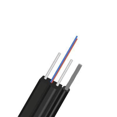 O núcleo do cabo pendente 4 de G652D G657A FTTH encalhou os fios de aço autossuficientes