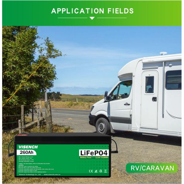 Солнечная энергия 12В 260Ач Перезаряжаемая литий-железо-фосфатная батарея Lifepo4 батареи 12.8В 260Ач Литий-батарея