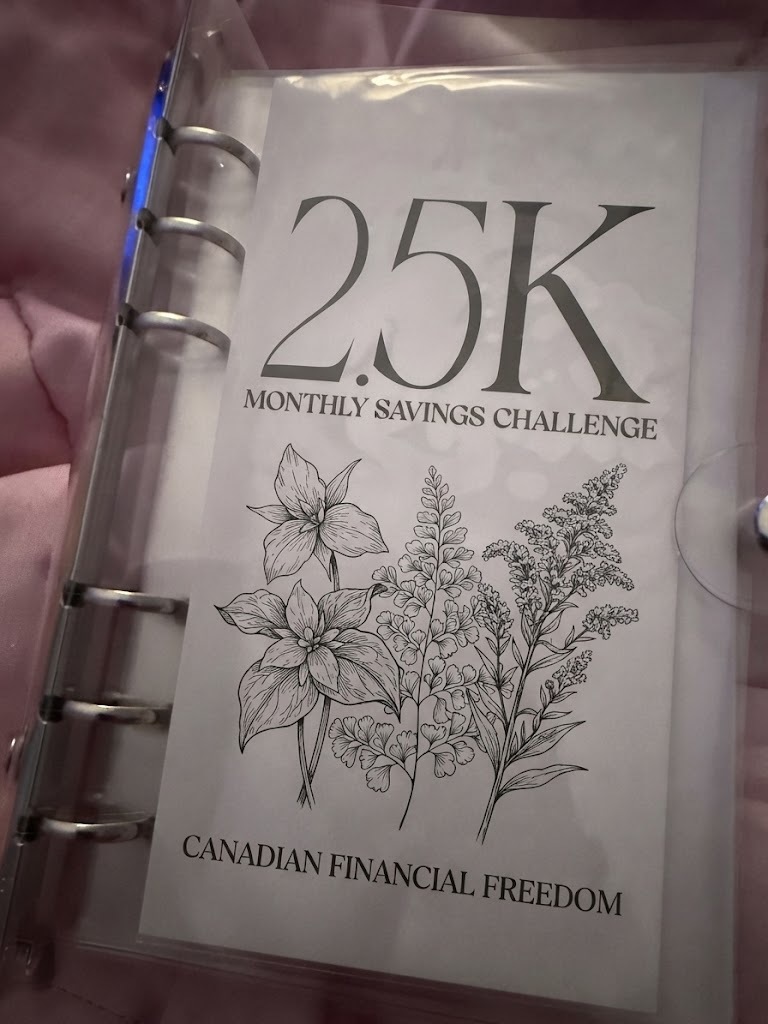 Savings Challenge Calendar Binder With 6-Ring Mechanism For Cash Budgeting