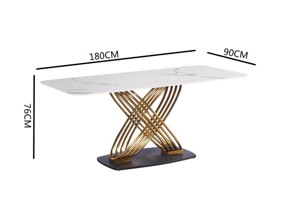ODM OEM Luxury Modern Dining Table Set Ceramic Chrome Gold Silver