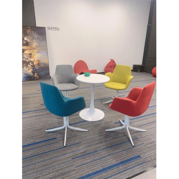 NO Folded Office Fashion Sofa Chair with Metal Legs and Multi-color Fabric Lounge