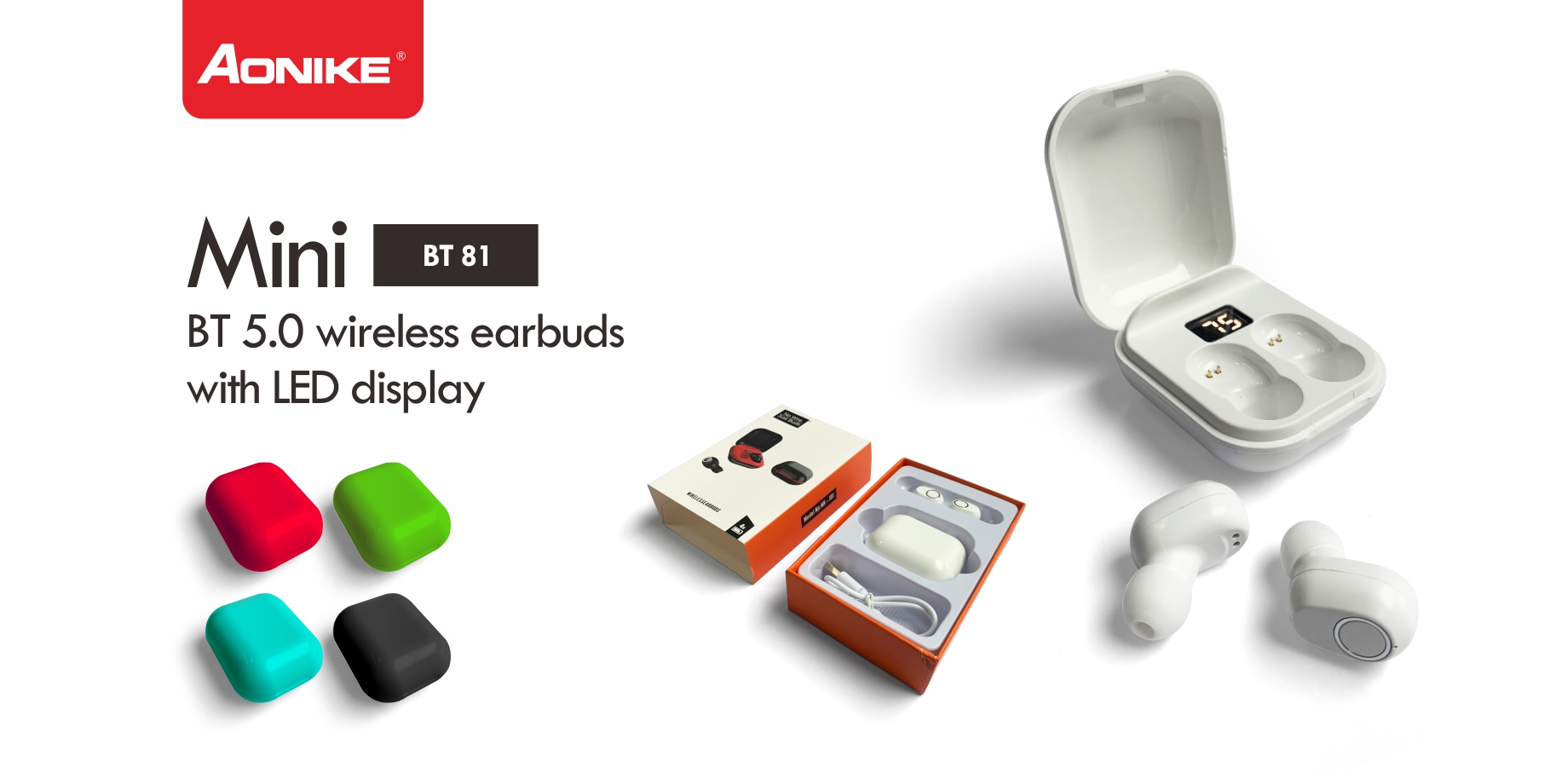 TWS Earbuds с загрузочной коробкой высококачественным беспроводным Earbuds с Mic