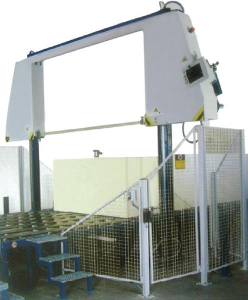 TDC-01 Long foam block cut to length cut off up and down sponge splitting machine for continuous foaming line (TDC-01 Long foam block cut to length cut off up and down sponge splitting machine for continuous foaming line) Máquina de divisão de esponjas para linha de espuma contínua