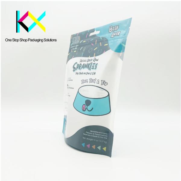 130um Plastic Pet Food Packaging Bags With Clear Window Moisture Proof