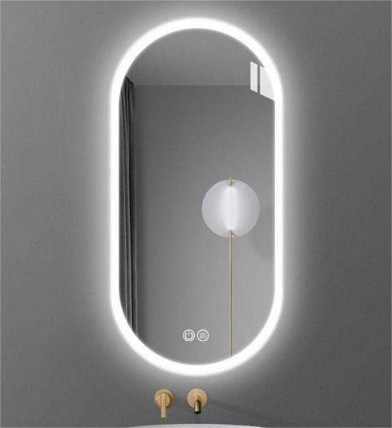 Espelho de vidro iluminado decoração de casa de comprimento inteiro para salão de banho Smart Fitness