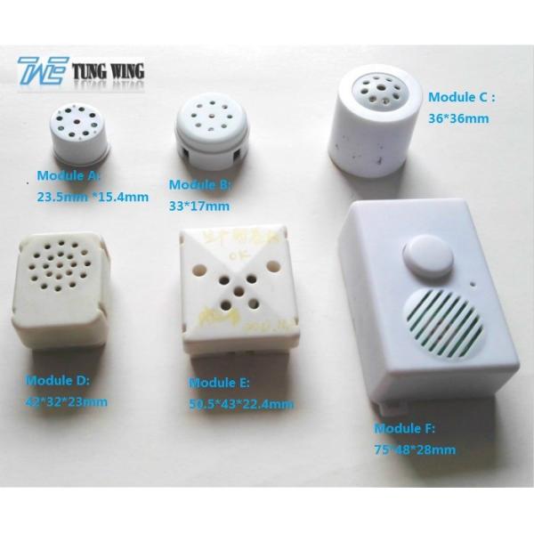 Módulo plástico del sonido del empuje del ABS con el sonido modificado para requisitos particulares, voz, melodía