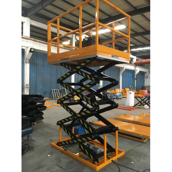 881lbs Electric Lift Work Table High Travel Lifts With Safety Handrail 1700x1000mm