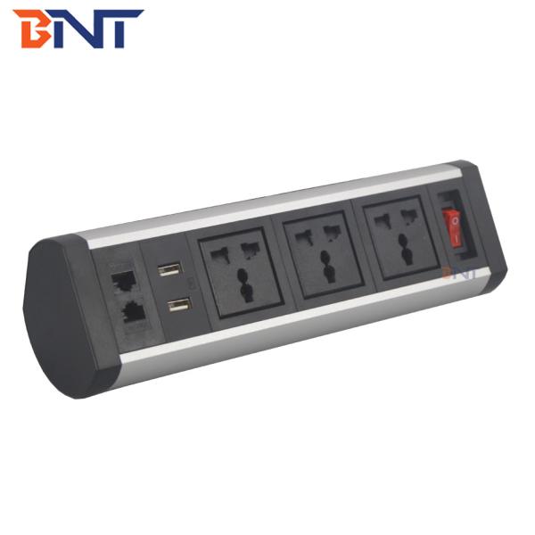 BNT office equipment smart automation office power strip with bracket on desk connector clamping on edge of the desk