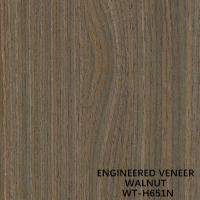Revestimiento de paredes Chapa de madera de nogal negro de ingeniería H651N Color marrón de grano recto cuarto