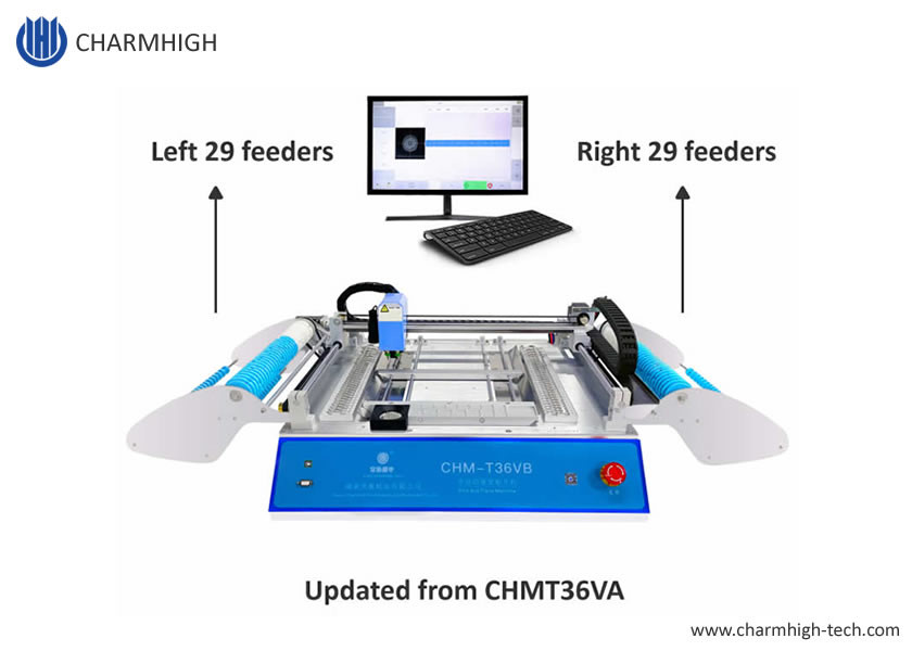 Двухсторонние 58 питатели ПК Управление рабочим столом SMT машина CHM-T36VB Chmt36va