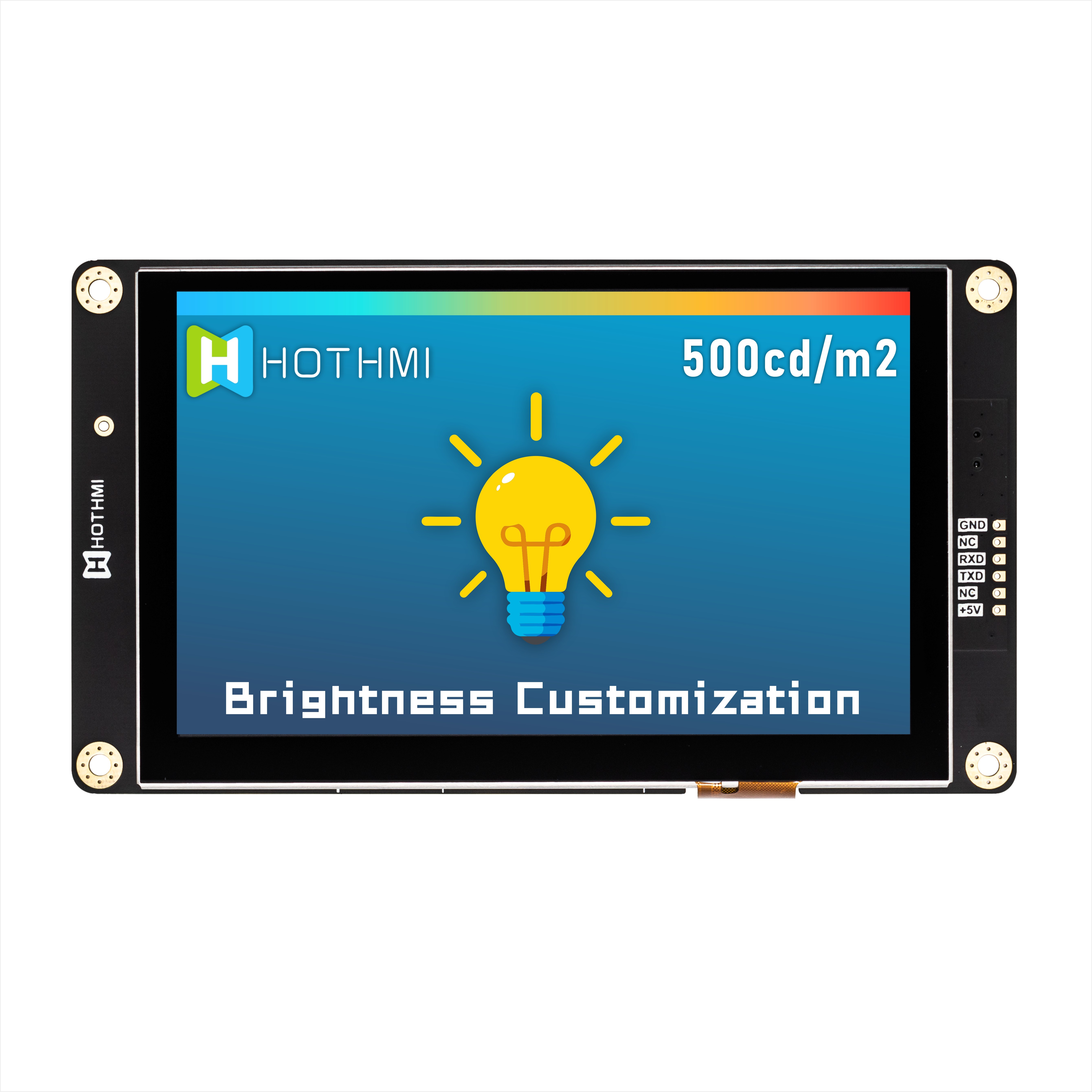 5 индикаторная панель модуля экрана 800x480 UART TFT LCD дюйма умная серийная с емкостным касанием