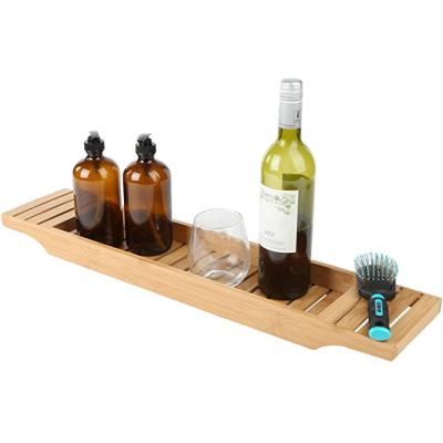 Customized Bathroom Items Soap Bamboo Bath Tray Razors Bathroom Shower Organizer