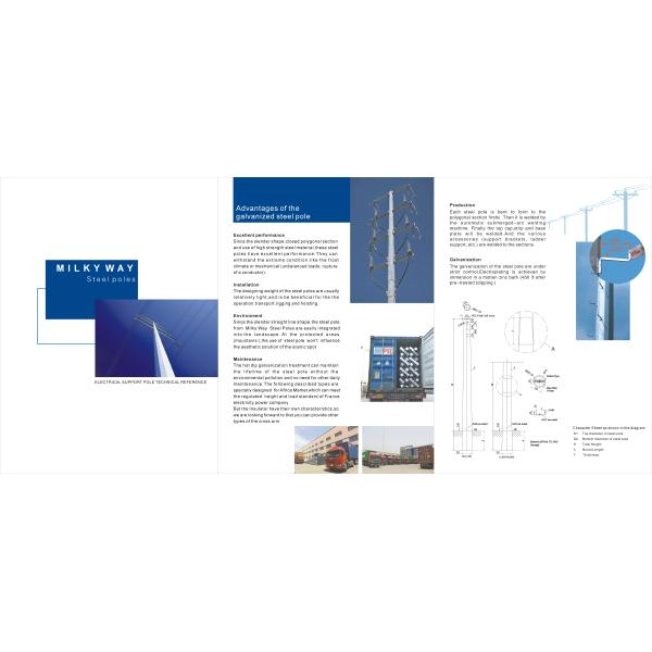 certificación poligonal de la ISO del brazo de la cruz doble de los 75ft 4m m Q235 Hdg Electric Power poste