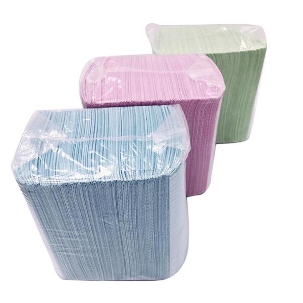 Waterproof Laminated PE Tissue 2ply Disposable Dental Bibs