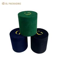 XL Packaging Custom Packaging Box Factory Luxury Color Velvet Round Dry Flower Box Rose Gift Boxes Valentine'S Day Round Cylinder Packaging Velvet Flower Tube