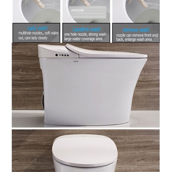 ARROW Brand Smart Toilet with Siphon Jet Flushing Remote Control and Self-cleaning Glaze for Modern Bathrooms