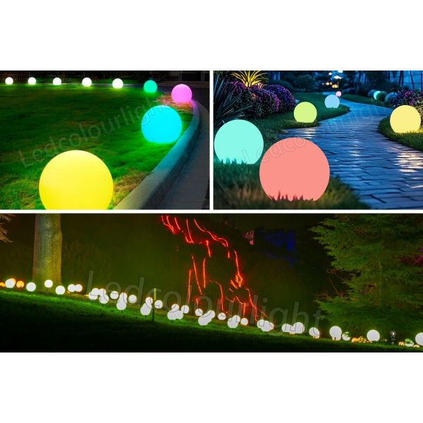 DC24V Waterproof Lighting DMX RGB LED Sphere Lights For Garden Grass Decoration