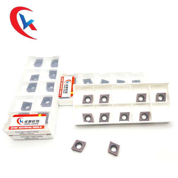 CCMT09T304 Tungsten Carbide Inserts Stainless Steel Finishing Physical Coating