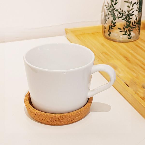 Эко-корковые подставки для чашек с ремнем внизу, теплоизолированные