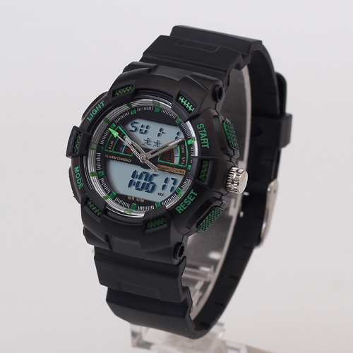 Plastic Digital Watch with Stainless Steel Case Back, 5ATM Water Resistance and TPU Strap,LCD Digital Watches
