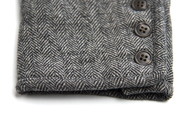 Grey Herringbone Mens Casual Blazer Jacket Fine Workmanship Woolen Warm Wear