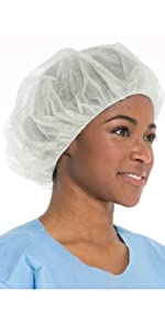 Elastic Cap covers, Medical Disposable Surgical Head Caps, Nonwoven Bouffant Mob Cap, Hair Net NURSE CAP