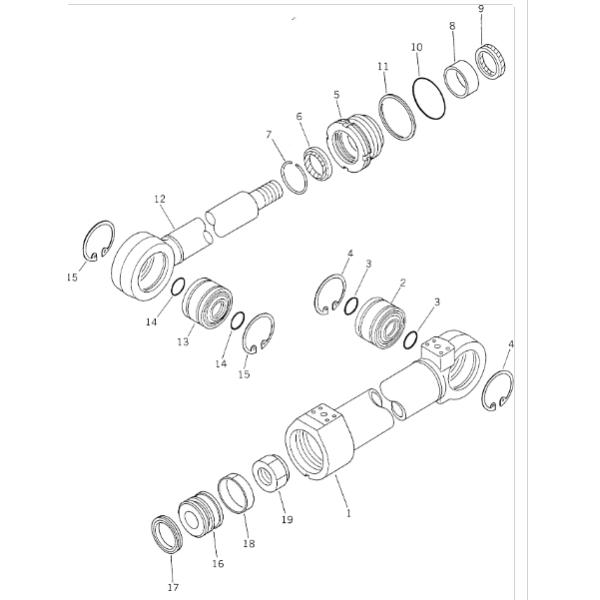 566-63-11500 5666311500 Steering Cylinder Service Kit For Dump Trucks Cylinder Assy HD325-5