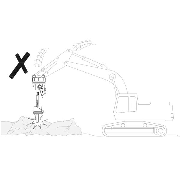 Подгонянный затяжелитель Backhoe выключателя утеса экскаватора коробки размера цвета гидравлический модельный