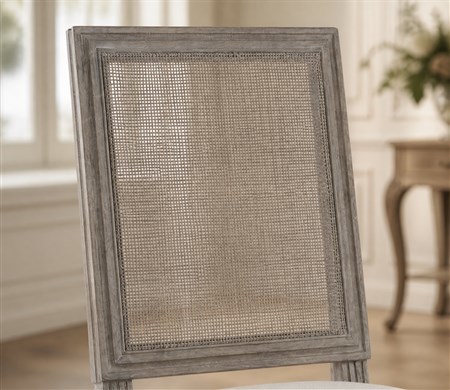 French Rectangular Cane Back Dining Chair  CYC-037-CB