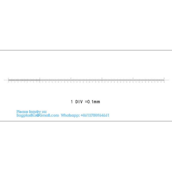 Lab Microscope Slides DIV 0.1 Mm Calibration Slide Length 50 Mm Horizontal Scale Ruler-Linear Scale Stage Micrometer