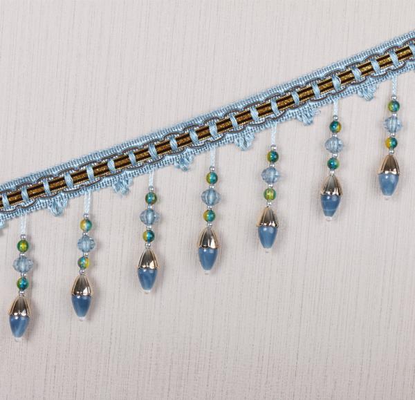 Handmade fashionable chain beads lace tassels fringes for curtain/sofa/pillow decoration