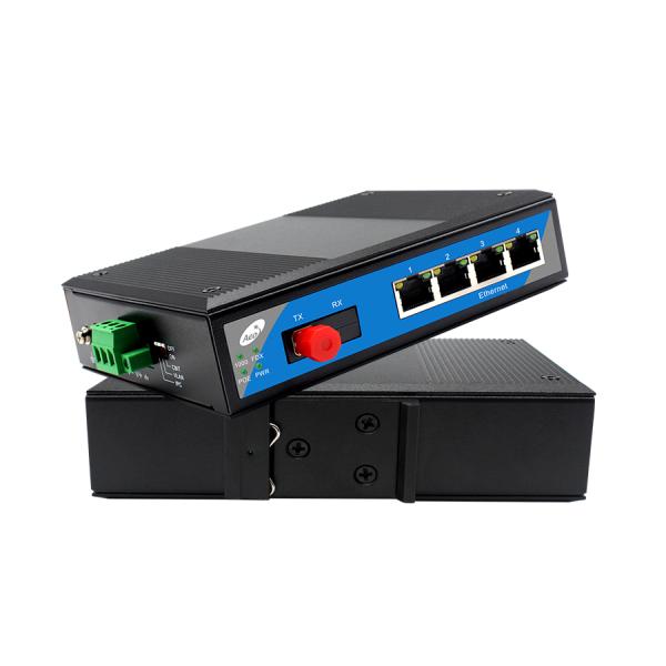 переключатель POE волокна 80km, гаван переключатель сети 4 с портами волокна