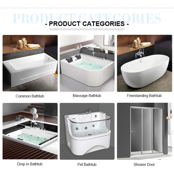 Soaking Tub Bathroom Sanitary Ware 2 Person Bathtubs Whirlpools Massage