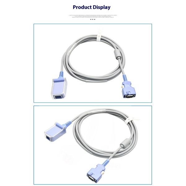Doc-10 Blue-Purple Amp 14P DB9 Female Blood Oxygen Extension Cable Adapter Medical Consumables Compatible with N550 560 595