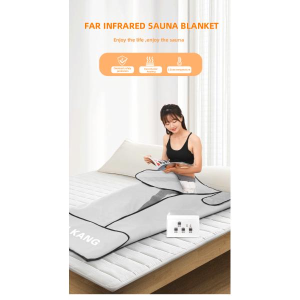 600 Вт портативный спа для похудения и детоксикации Углеродные волокна нагрев пу похудение 3 зоны Дальнее инфракрасное одеяло сауны