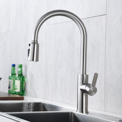 O torneira escovado da cozinha do sensor do toque do níquel puxa para baixo o misturador HOMEKA