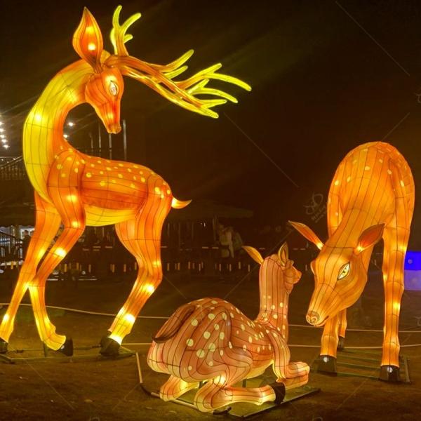 Exquisite Colored Lanterns Art Steel Frame for Festive Decoration