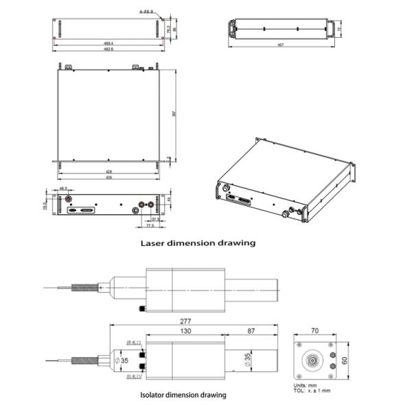 700W MOPA Fiber Laser Marking Machine High Power Water Cooled 1060-1080nm