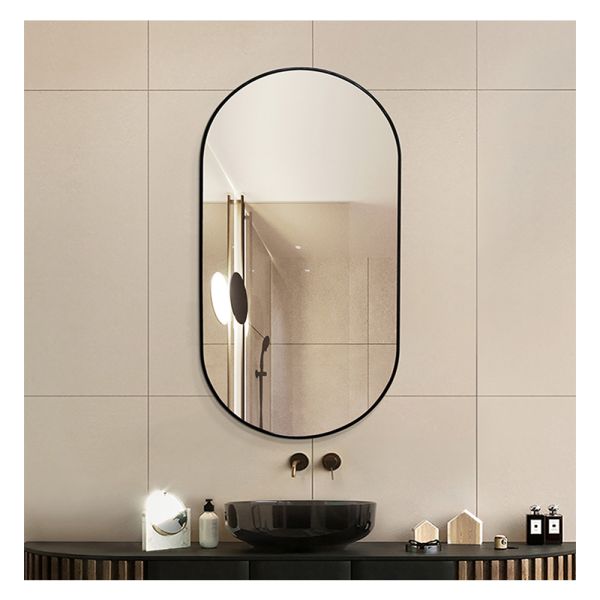 Luxury Hotel Oval Bathroom Vanity Mirrors , Cosmetic Bathroom Mirror Without Light