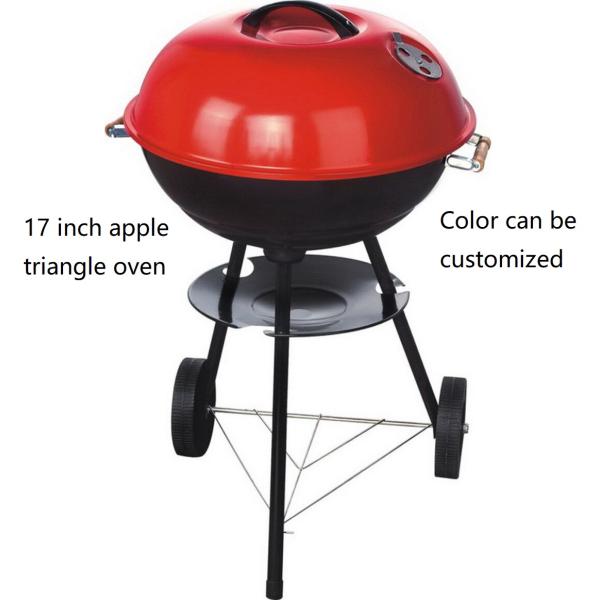 Наружная приготовление пищи круглый уголь барбекю гриль с колесами 17 дюймов сад пикник кемпинг