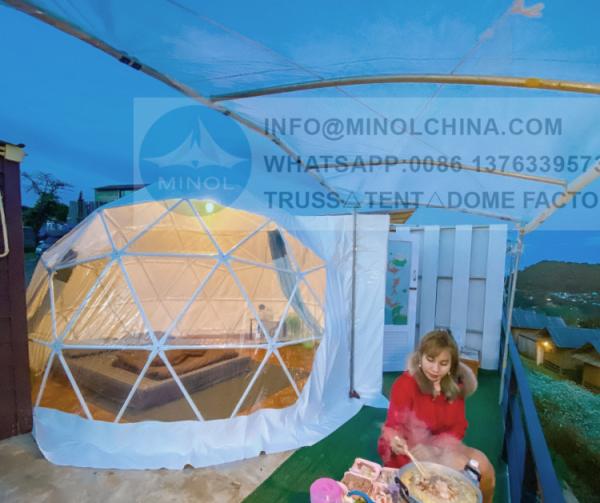 Eco Friendly PVC Coated Polyester Fabric Resort Dome Tent
